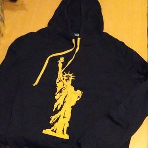 New York & Co. Black and Yellow Statue of Liberty hoodie